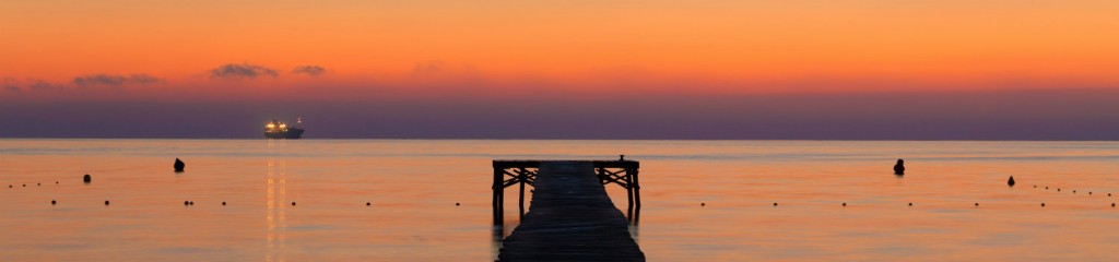 Majorca Muro beach sunrise in Alcudia Bay Mallorca at Balearic Islands of Spain